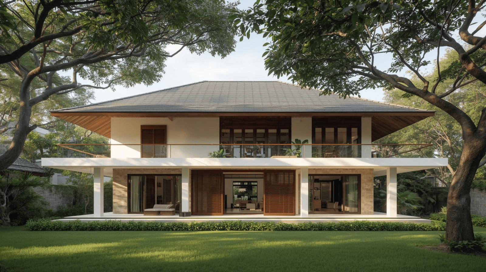 Desain Rumah Tropis Modern yang Sejuk Sepanjang Hari